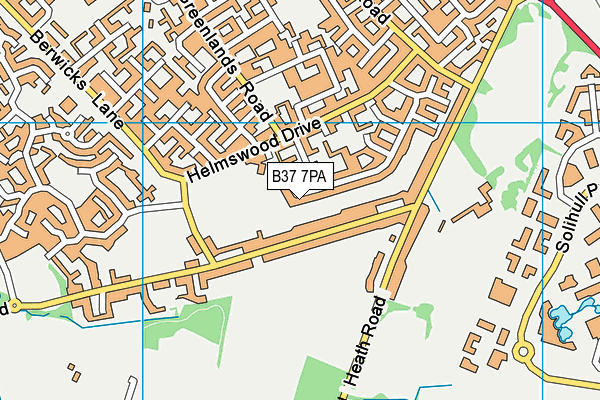 B37 7PA map - OS VectorMap District (Ordnance Survey) B37 7PA map - OS VectorMap District (Ordnance Survey)