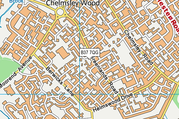 B37 7QG map - OS VectorMap District (Ordnance Survey) B37 7QG map - OS VectorMap District (Ordnance Survey)