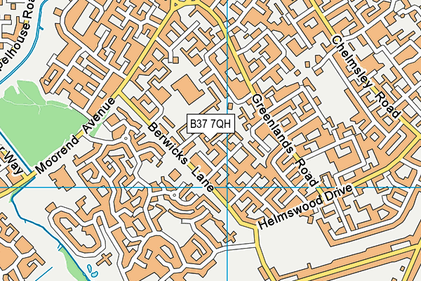 B37 7QH map - OS VectorMap District (Ordnance Survey) B37 7QH map - OS VectorMap District (Ordnance Survey)
