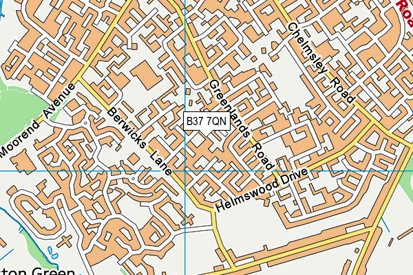 B37 7QN map - OS VectorMap District (Ordnance Survey) B37 7QN map - OS VectorMap District (Ordnance Survey)