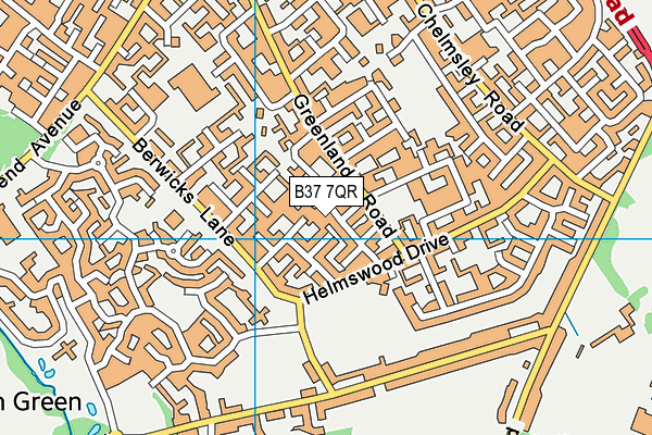 B37 7QR map - OS VectorMap District (Ordnance Survey) B37 7QR map - OS VectorMap District (Ordnance Survey)