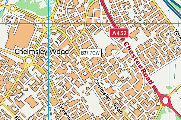 B37 7QW map - OS VectorMap District (Ordnance Survey) B37 7QW map - OS VectorMap District (Ordnance Survey)