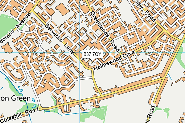 B37 7QY map - OS VectorMap District (Ordnance Survey) B37 7QY map - OS VectorMap District (Ordnance Survey)