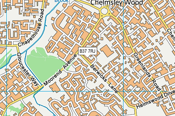 B37 7RJ map - OS VectorMap District (Ordnance Survey) B37 7RJ map - OS VectorMap District (Ordnance Survey)