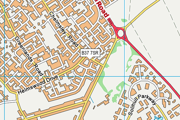 B37 7SR map - OS VectorMap District (Ordnance Survey) B37 7SR map - OS VectorMap District (Ordnance Survey)