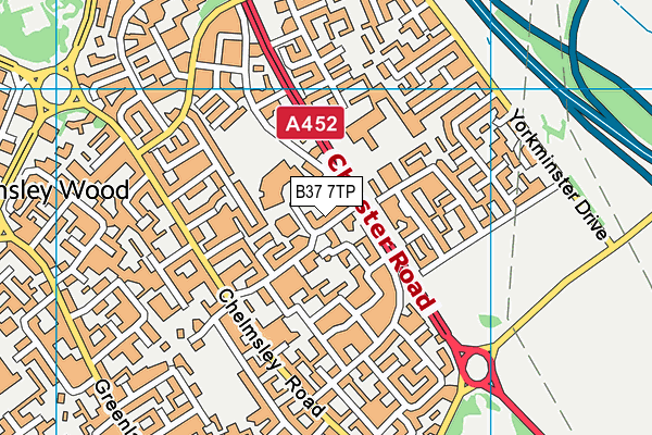 B37 7TP map - OS VectorMap District (Ordnance Survey) B37 7TP map - OS VectorMap District (Ordnance Survey)