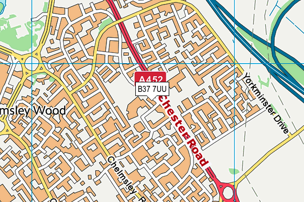 B37 7UU map - OS VectorMap District (Ordnance Survey) B37 7UU map - OS VectorMap District (Ordnance Survey)