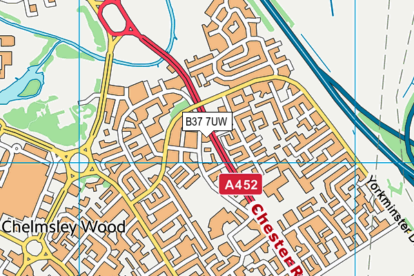 B37 7UW map - OS VectorMap District (Ordnance Survey) B37 7UW map - OS VectorMap District (Ordnance Survey)