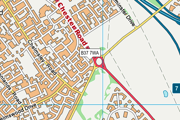 B37 7WA map - OS VectorMap District (Ordnance Survey) B37 7WA map - OS VectorMap District (Ordnance Survey)