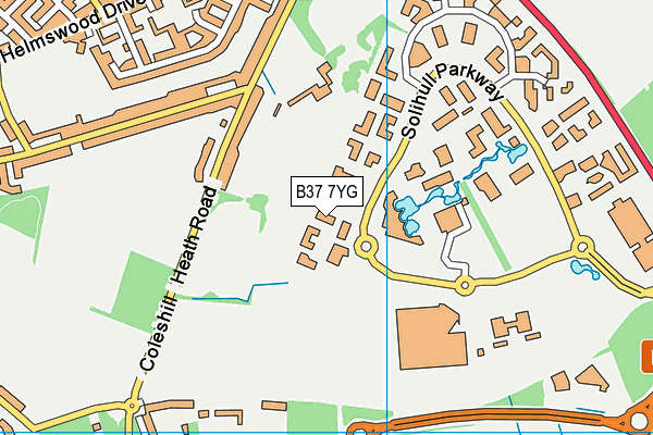 B37 7YG map - OS VectorMap District (Ordnance Survey) B37 7YG map - OS VectorMap District (Ordnance Survey)