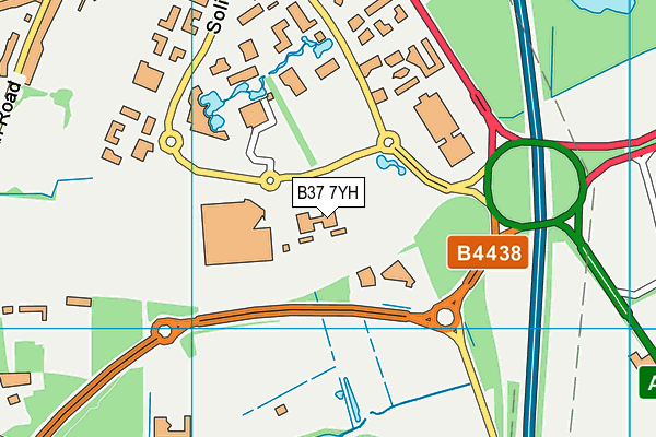 B37 7YH map - OS VectorMap District (Ordnance Survey) B37 7YH map - OS VectorMap District (Ordnance Survey)