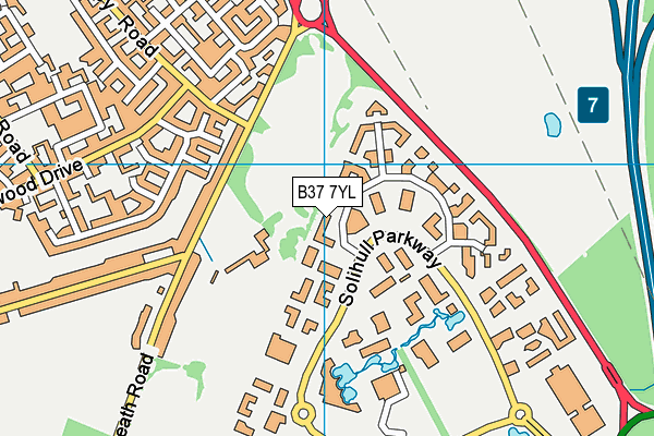 B37 7YL map - OS VectorMap District (Ordnance Survey) B37 7YL map - OS VectorMap District (Ordnance Survey)