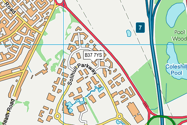 B37 7YS map - OS VectorMap District (Ordnance Survey) B37 7YS map - OS VectorMap District (Ordnance Survey)