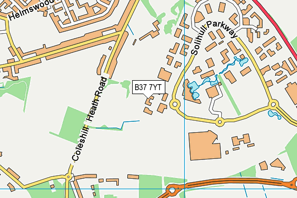 B37 7YT map - OS VectorMap District (Ordnance Survey) B37 7YT map - OS VectorMap District (Ordnance Survey)
