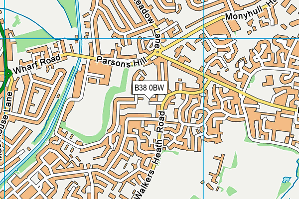 B38 0BW map - OS VectorMap District (Ordnance Survey) B38 0BW map - OS VectorMap District (Ordnance Survey)