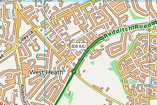 B38 8JU map - OS VectorMap District (Ordnance Survey) B38 8JU map - OS VectorMap District (Ordnance Survey)