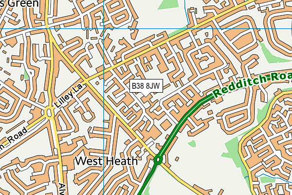 B38 8JW map - OS VectorMap District (Ordnance Survey) B38 8JW map - OS VectorMap District (Ordnance Survey)