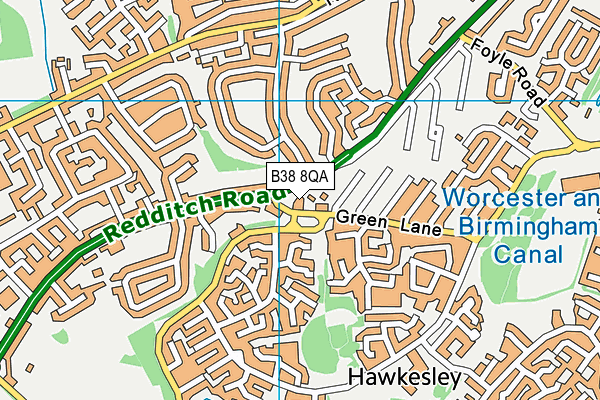 B38 8QA map - OS VectorMap District (Ordnance Survey) B38 8QA map - OS VectorMap District (Ordnance Survey)