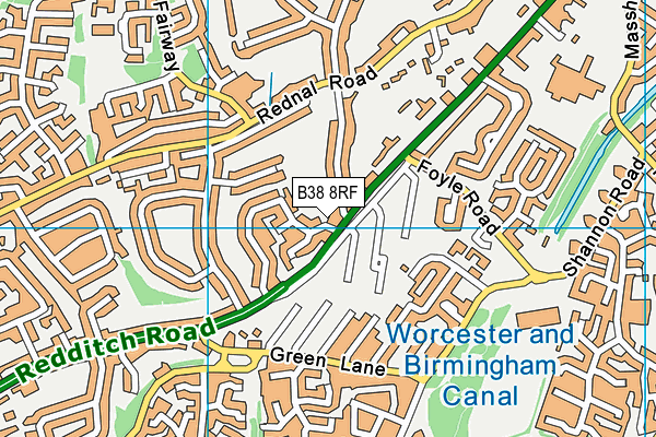B38 8RF map - OS VectorMap District (Ordnance Survey) B38 8RF map - OS VectorMap District (Ordnance Survey)