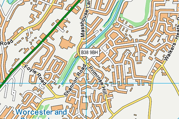B38 9BH map - OS VectorMap District (Ordnance Survey) B38 9BH map - OS VectorMap District (Ordnance Survey)
