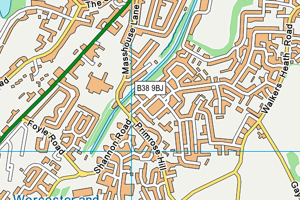 B38 9BJ map - OS VectorMap District (Ordnance Survey) B38 9BJ map - OS VectorMap District (Ordnance Survey)