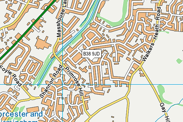B38 9JD map - OS VectorMap District (Ordnance Survey) B38 9JD map - OS VectorMap District (Ordnance Survey)
