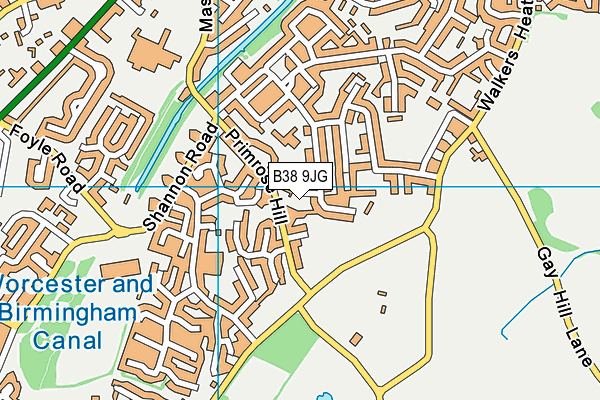 B38 9JG map - OS VectorMap District (Ordnance Survey) B38 9JG map - OS VectorMap District (Ordnance Survey)