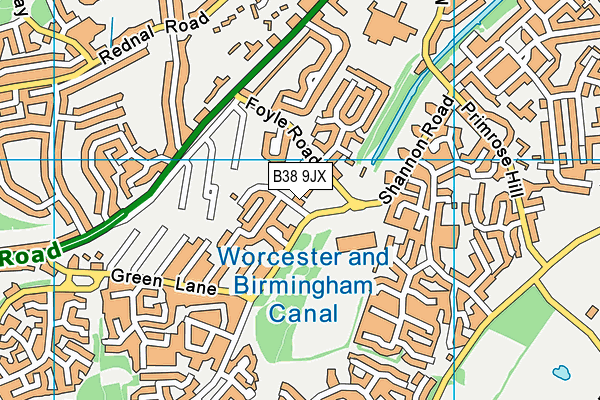 B38 9JX map - OS VectorMap District (Ordnance Survey) B38 9JX map - OS VectorMap District (Ordnance Survey)