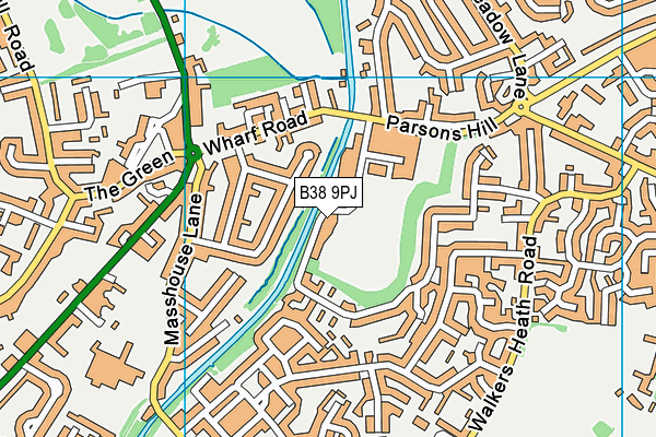 B38 9PJ map - OS VectorMap District (Ordnance Survey) B38 9PJ map - OS VectorMap District (Ordnance Survey)