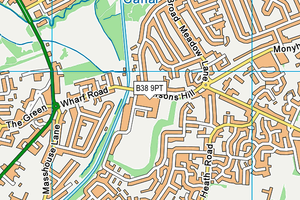 B38 9PT map - OS VectorMap District (Ordnance Survey) B38 9PT map - OS VectorMap District (Ordnance Survey)