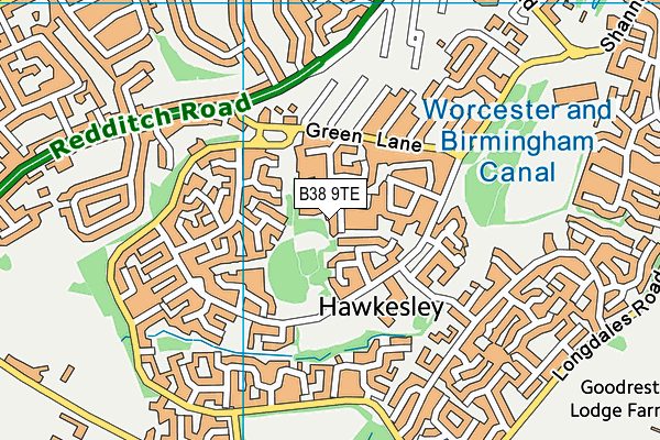 B38 9TE map - OS VectorMap District (Ordnance Survey) B38 9TE map - OS VectorMap District (Ordnance Survey)