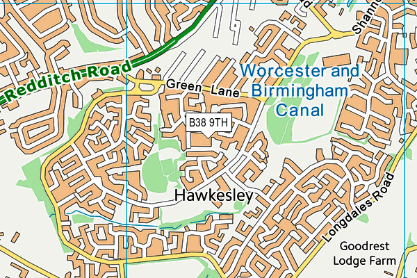 B38 9TH map - OS VectorMap District (Ordnance Survey) B38 9TH map - OS VectorMap District (Ordnance Survey)