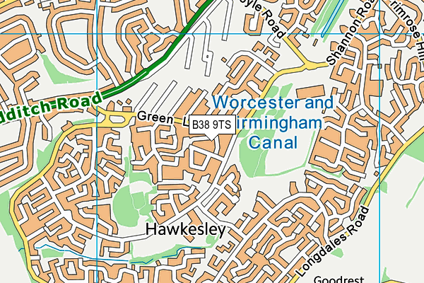 B38 9TS map - OS VectorMap District (Ordnance Survey) B38 9TS map - OS VectorMap District (Ordnance Survey)