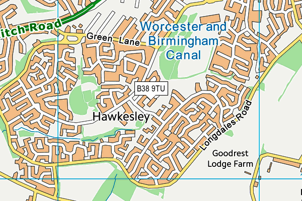 B38 9TU map - OS VectorMap District (Ordnance Survey) B38 9TU map - OS VectorMap District (Ordnance Survey)