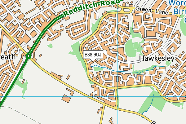 B38 9UJ map - OS VectorMap District (Ordnance Survey) B38 9UJ map - OS VectorMap District (Ordnance Survey)