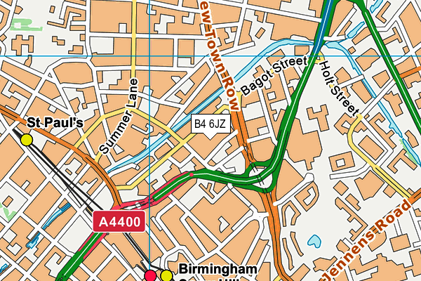 B4 6JZ map - OS VectorMap District (Ordnance Survey) B4 6JZ map - OS VectorMap District (Ordnance Survey)