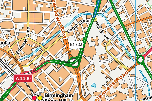 B4 7DJ map - OS VectorMap District (Ordnance Survey) B4 7DJ map - OS VectorMap District (Ordnance Survey)
