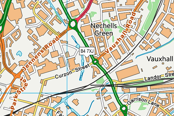 B4 7XJ map - OS VectorMap District (Ordnance Survey) B4 7XJ map - OS VectorMap District (Ordnance Survey)