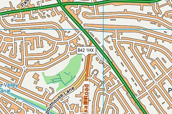 B42 1HX map - OS VectorMap District (Ordnance Survey) B42 1HX map - OS VectorMap District (Ordnance Survey)