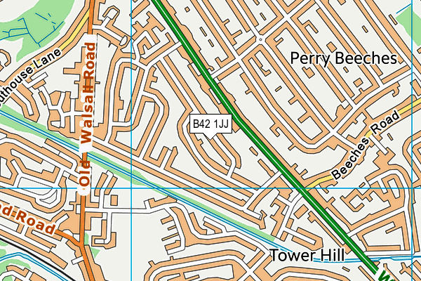 B42 1JJ map - OS VectorMap District (Ordnance Survey) B42 1JJ map - OS VectorMap District (Ordnance Survey)