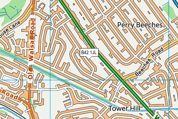 B42 1JL map - OS VectorMap District (Ordnance Survey) B42 1JL map - OS VectorMap District (Ordnance Survey)