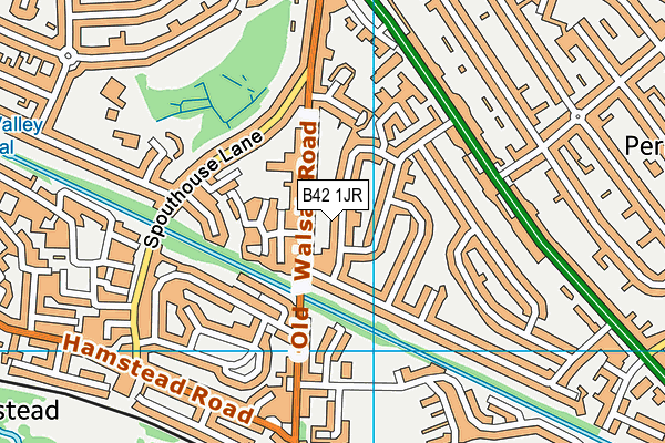 B42 1JR map - OS VectorMap District (Ordnance Survey) B42 1JR map - OS VectorMap District (Ordnance Survey)