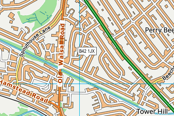 B42 1JX map - OS VectorMap District (Ordnance Survey) B42 1JX map - OS VectorMap District (Ordnance Survey)