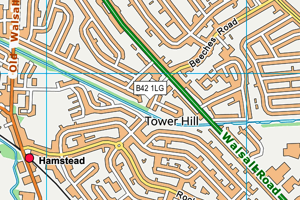 B42 1LG map - OS VectorMap District (Ordnance Survey) B42 1LG map - OS VectorMap District (Ordnance Survey)