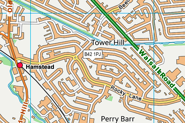 B42 1PJ map - OS VectorMap District (Ordnance Survey) B42 1PJ map - OS VectorMap District (Ordnance Survey)