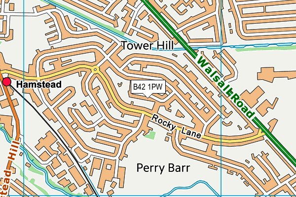 B42 1PW map - OS VectorMap District (Ordnance Survey) B42 1PW map - OS VectorMap District (Ordnance Survey)