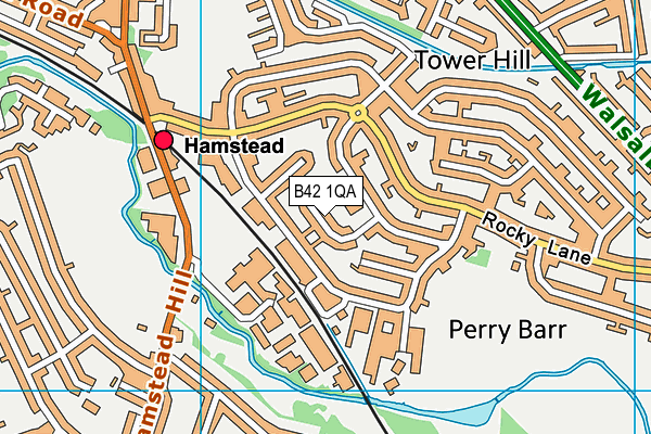 B42 1QA map - OS VectorMap District (Ordnance Survey) B42 1QA map - OS VectorMap District (Ordnance Survey)