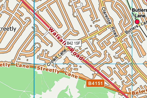 B42 1SF map - OS VectorMap District (Ordnance Survey) B42 1SF map - OS VectorMap District (Ordnance Survey)
