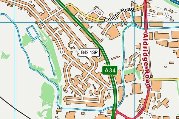 B42 1SP map - OS VectorMap District (Ordnance Survey) B42 1SP map - OS VectorMap District (Ordnance Survey)