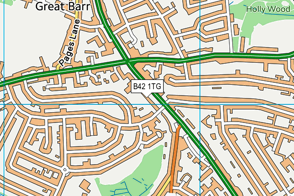 B42 1TG map - OS VectorMap District (Ordnance Survey) B42 1TG map - OS VectorMap District (Ordnance Survey)
